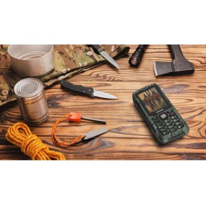 Evolveo - StrongPhone H1 veekindel topelt-SIM-telefon jahikamuflaaž