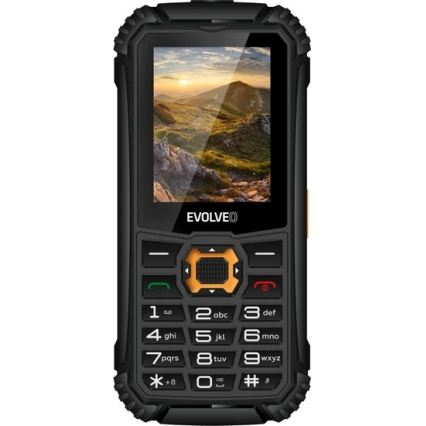Evolveo - StrongPhone Q1, veekindel Dual SIM-telefon, must/oranž