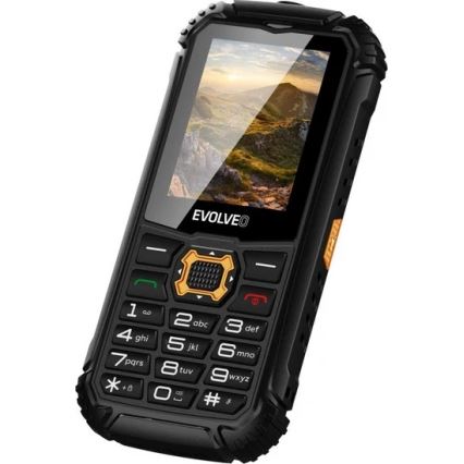 Evolveo - StrongPhone Q1, veekindel Dual SIM-telefon, must/oranž