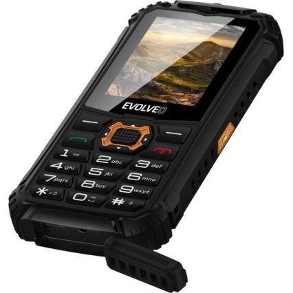 Evolveo - StrongPhone Q1, veekindel Dual SIM-telefon, must/oranž