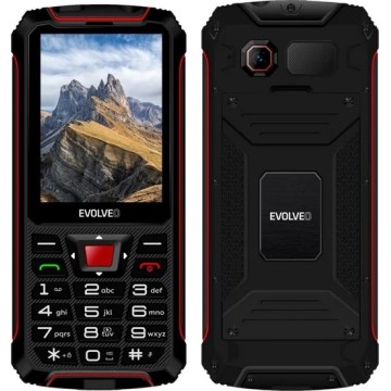 Evolveo - StrongPhone W4, veekindel Dual SIM-telefon, must-punane