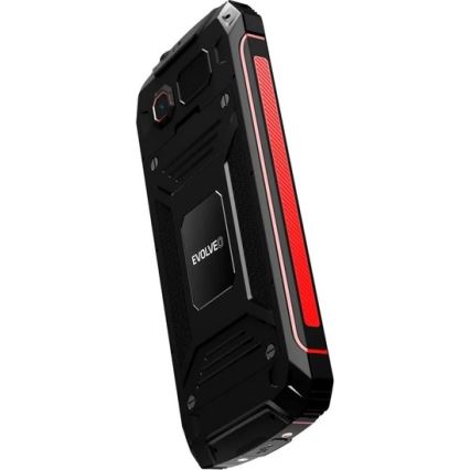 Evolveo - StrongPhone W4, veekindel Dual SIM-telefon, must/punane