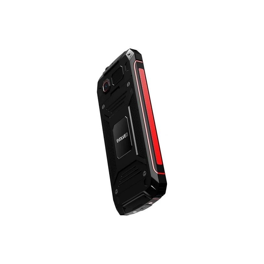 Evolveo - StrongPhone W4, veekindel Dual SIM-telefon, must/punane