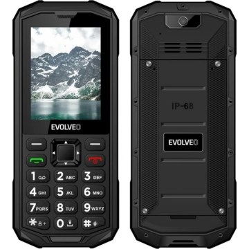 Evolveo - StrongPhone X5, veekindel Dual-SIM-telefon, must-hall