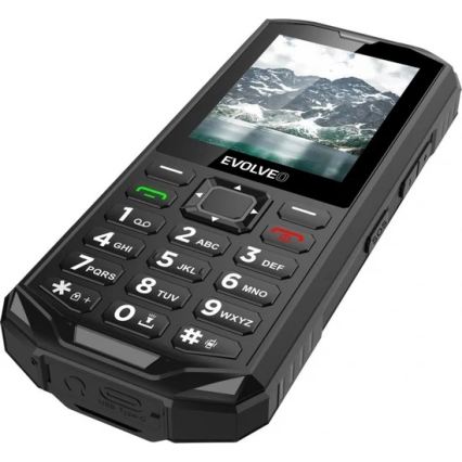 Evolveo - StrongPhone X5, veekindel Dual-SIM-telefon must/hall