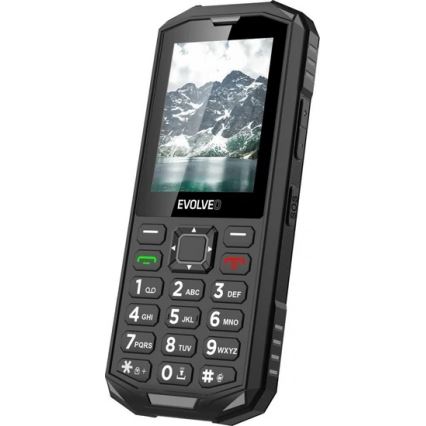 Evolveo - StrongPhone X5, veekindel Dual-SIM-telefon must/hall