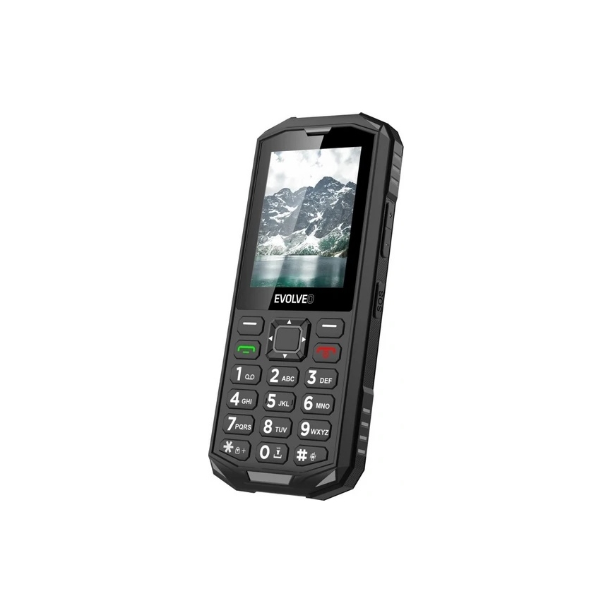 Evolveo - StrongPhone X5, veekindel Dual-SIM-telefon must/hall