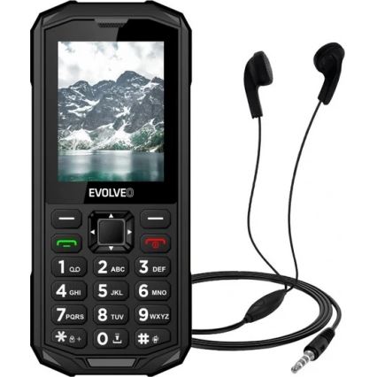 Evolveo - StrongPhone X5, veekindel Dual-SIM-telefon must/hall