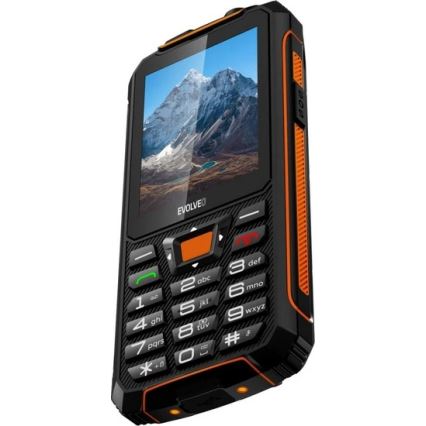 Evolveo - StrongPhone Z6, veekindel Dual SIM-telefon, must/oranž