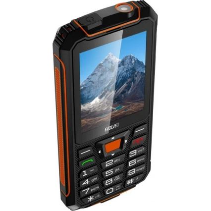 Evolveo - StrongPhone Z6, veekindel Dual SIM-telefon, must/oranž