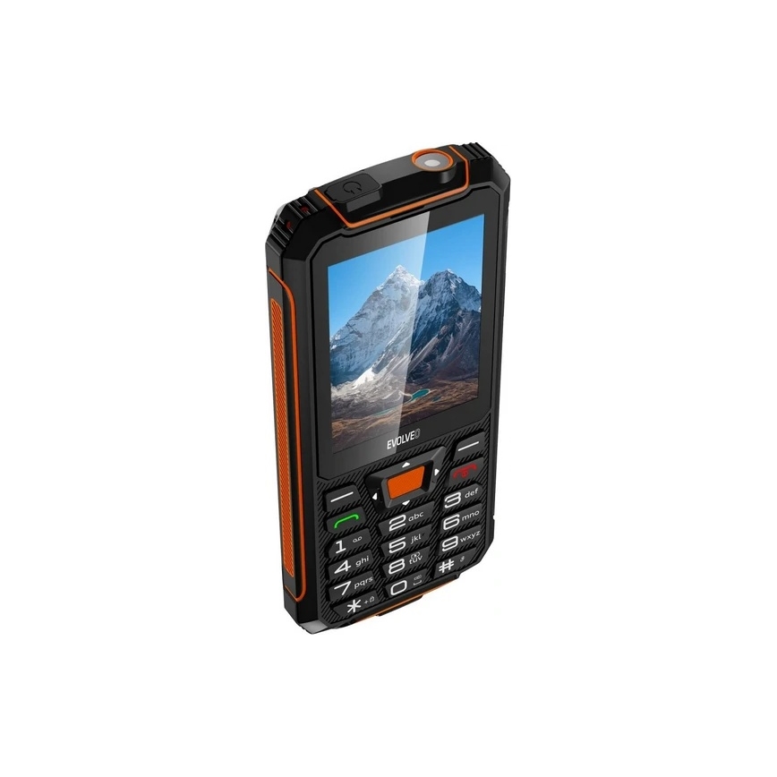 Evolveo - StrongPhone Z6, veekindel Dual SIM-telefon, must/oranž