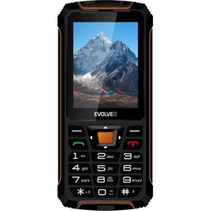 Evolveo - StrongPhone Z6, veekindel Dual SIM-telefon, must/oranž