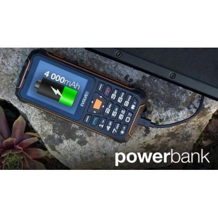 Evolveo - StrongPhone Z6, veekindel Dual SIM-telefon, must/oranž