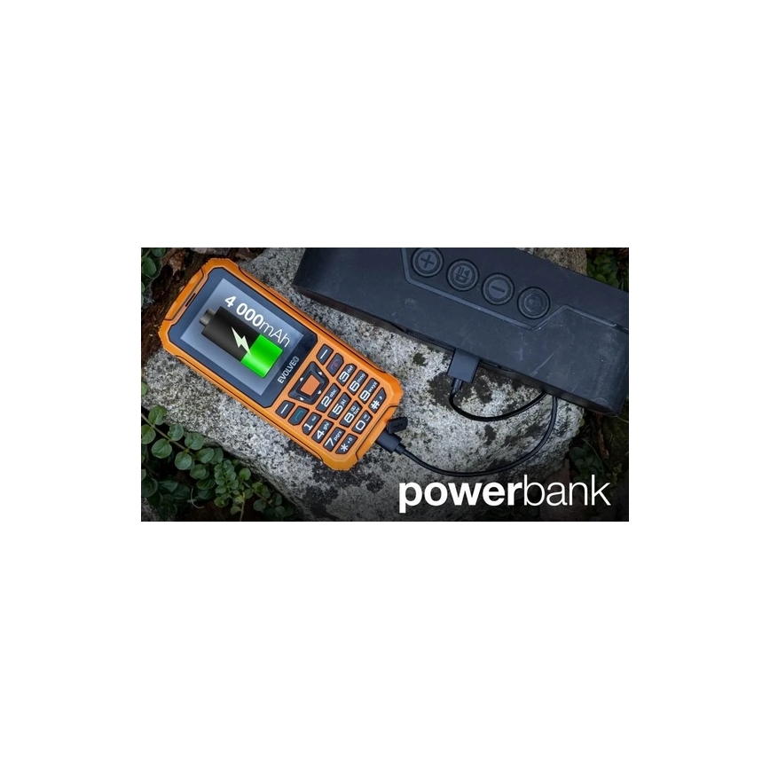 Evolveo - StrongPhone Z6, veekindel Dual SIM-telefon oranž