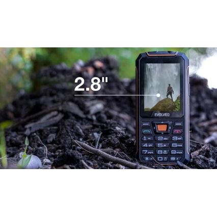 Evolveo - StrongPhone Z6 veekindel Topelt-SIM-telefon must/oranž