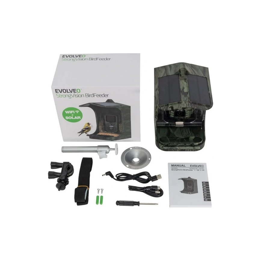 Evolveo - StrongVision BirdFeeder - nutikas linnusöötja kaameraga ja päikesepaneelidega