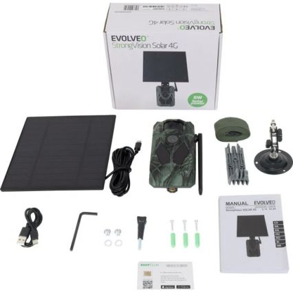 Evolveo - StrongVision Solar 4G, 4G metsakaamera mobiilirakenduse ja päikesepaneeliga