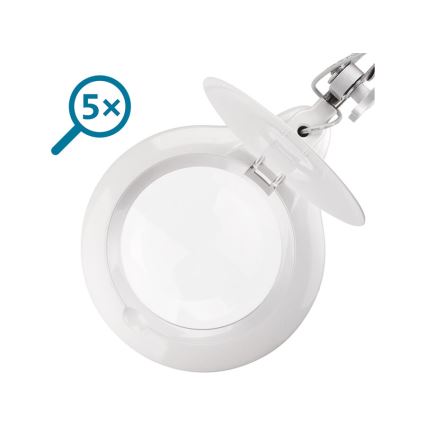 Extol - hämardatav laualamp luubiga, LED/10W/230V, valge