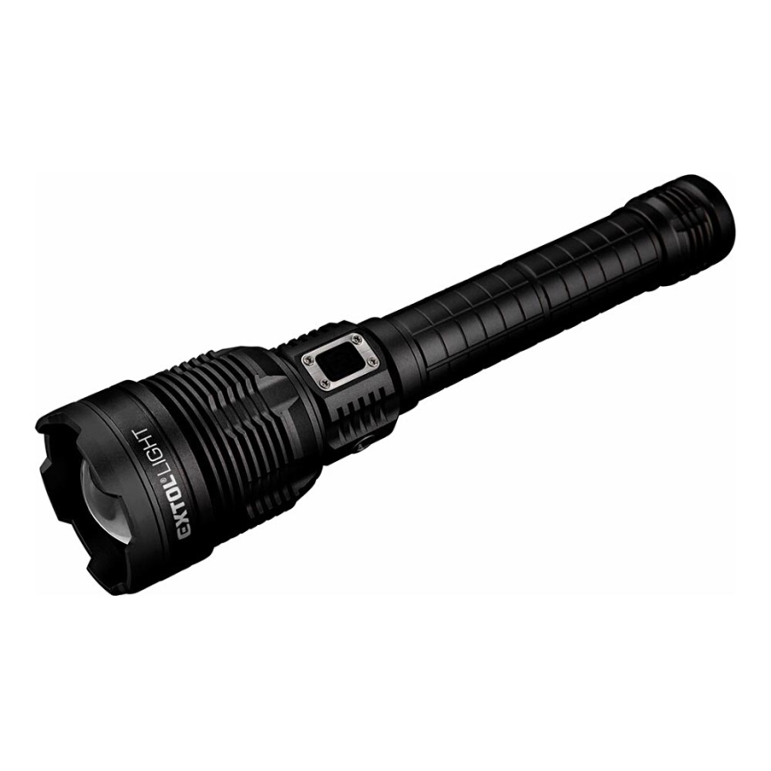Extol - LED Hämardatav laetav taskulamp akupangaga LED/60W/10000 mAh 8000 lm IPX4 must