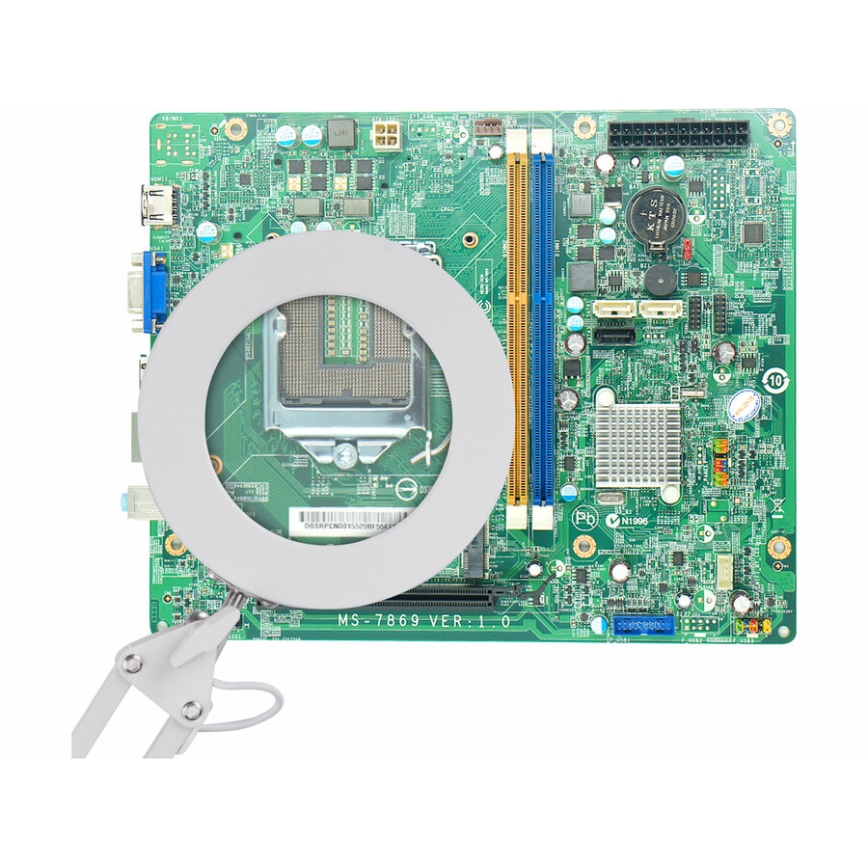 Extol - LED Hämardatav laualamp koos luubiga LED/8W/5V 2900/4500/7500K valge