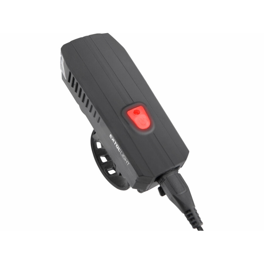 Extol - LED Laetav taskulamp koos jalgratta pasunaga LED/5W/1200 mAh/3,7V IPX4