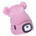 Extol - Müts pealambi ja USB laadimisega 250 mAh roosa koos tuttidega, laste suurus