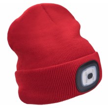 Extol - Müts pealambi ja USB laadimisega 300 mAh punane, suurus UNI