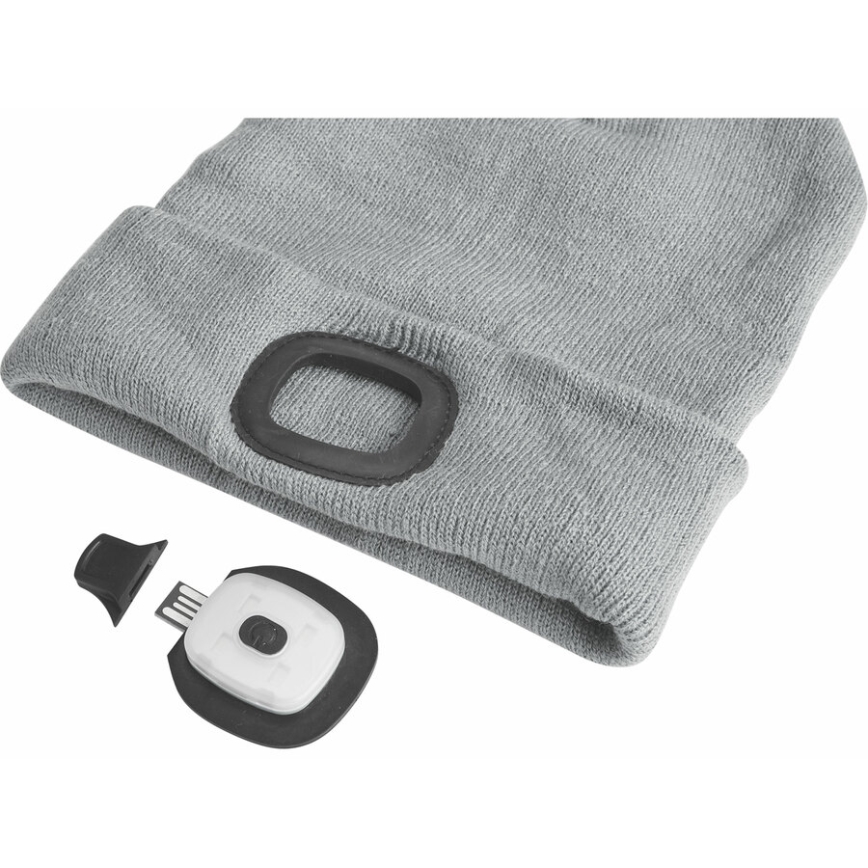 Extol - Müts pealambiga, USB-laetav 300 mAh, hall, suurus UNI