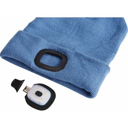 Extol - Müts pealambiga, USB-laetav 300 mAh, sinine, suurus UNI