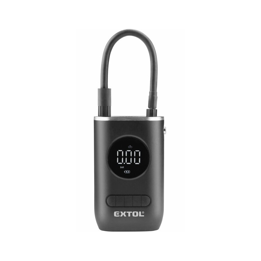 Extol Premium - Digitaalne taskukompressor 2000 mAh 7,4V must