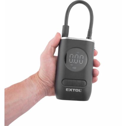 Extol Premium - Digitaalne taskukompressor 4000 mAh 7,4V must
