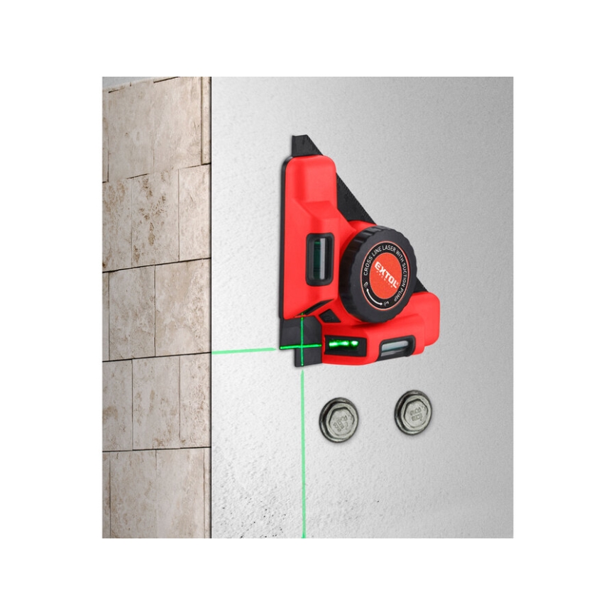 Extol Premium - Lasernurk 90° elektrilise iminapa mooduliga 5V/1000 mAh