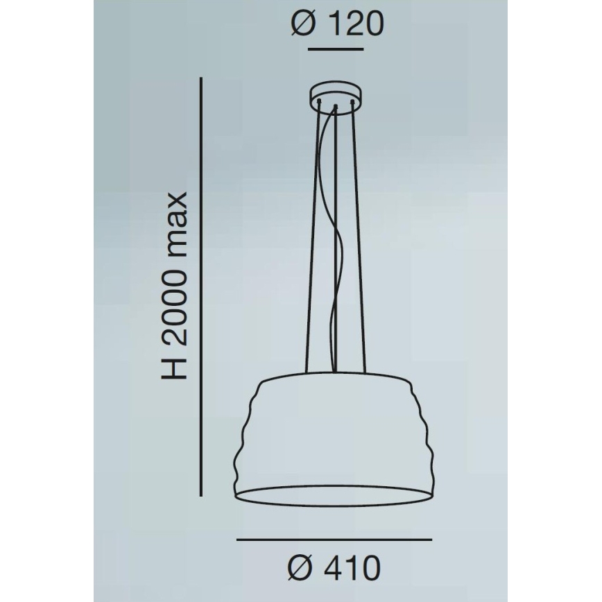 Fabas 3322/45/178 - Juhtmega lühter SOFT 3xE27/40W/230V
