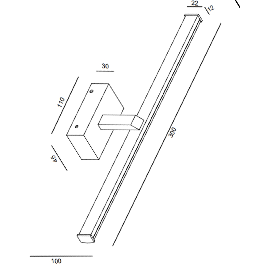 Fabas 3361/21/138 - LED-seinavalgusti vannituppa NALA 1xLED/6W/230V IP44
