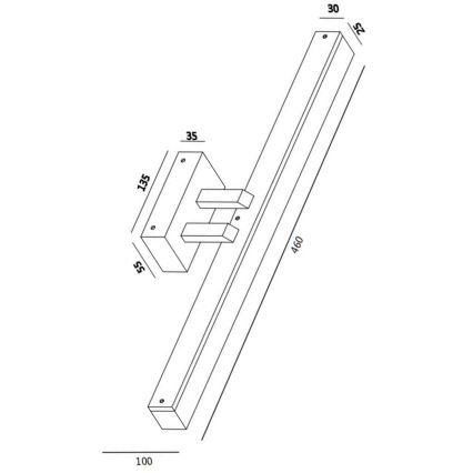 Fabas 3362-26-138 - LED peeglivalgusti vannituppa SAURA LED/10W/230V