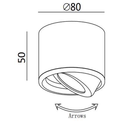 Fabas 3430/71/102 - LED-kohtvalgusti ANZIO 1xLED/6W/230V