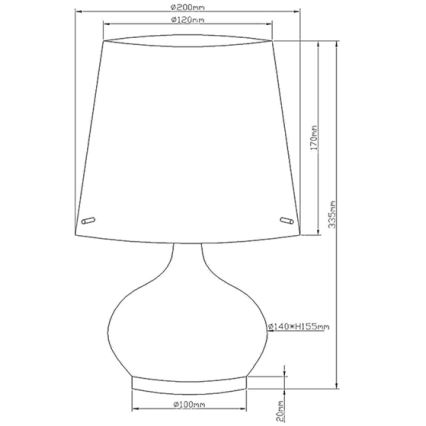 Fabas Luce 2533-34-102 - Laualamp ADE 1xG9/25W/230V + 1xE14/60W