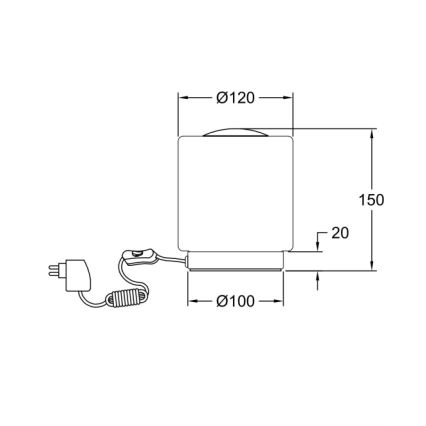 Fabas Luce 3257-30-178 - LED Hämardatav laualamp SIMI LED/8W/230V matt kroom