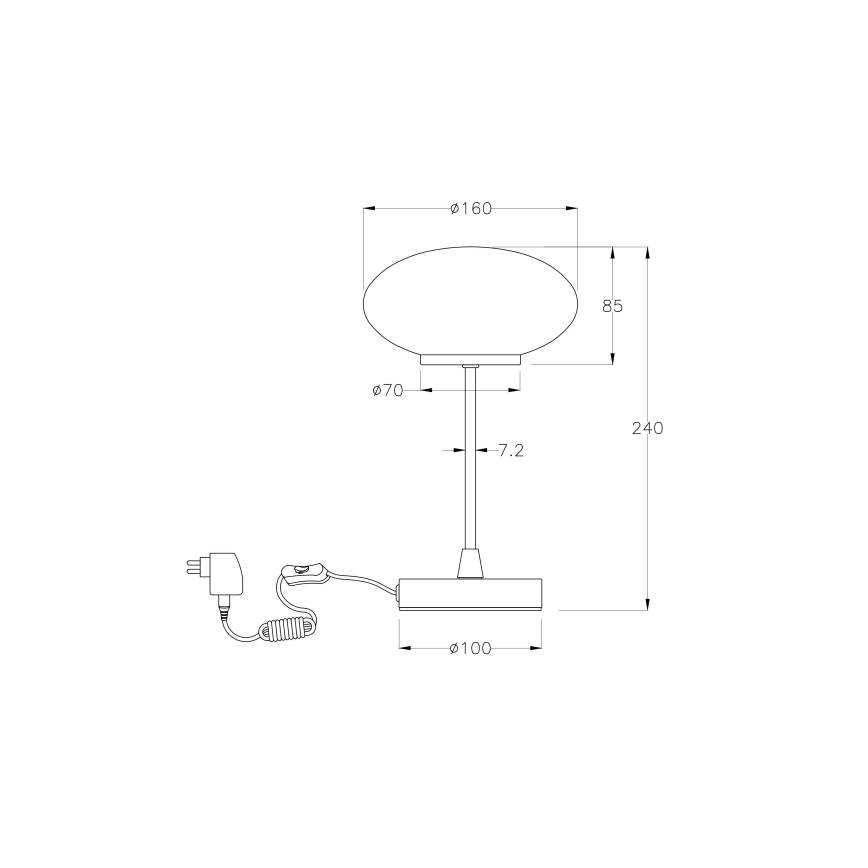 Fabas Luce 3339-30-178 - LED Puutetundlik hämardatav laualamp JAP LED/5W/230V matt kroom