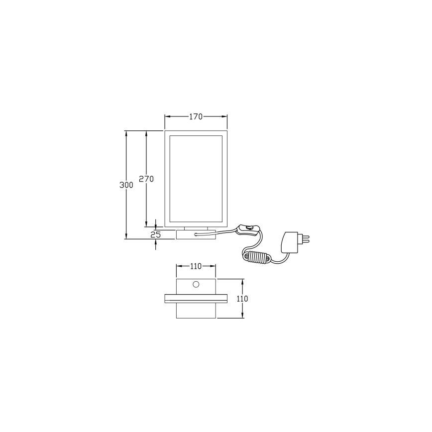 Fabas Luce 3394-30-282 - LED Hämardatav laualamp BARD LED/15W/230V antratsiit
