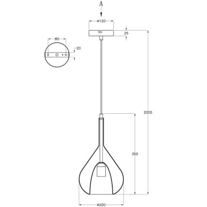 Fabas Luce 3481-40-125 - Lühter LILA 1xE27/40W/230V kuldne