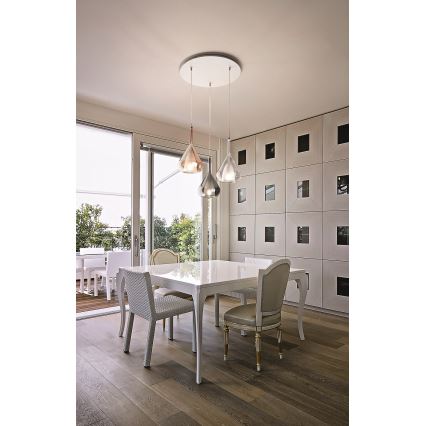 Fabas Luce 3481-47-297 - Lühter LILA 3xE27/40W/230V kuldne/hall/läbipaistev