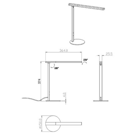 Fabas Luce 3550-30-101 - LED Hämardatav laualamp IDEAL LED/10W/230V 3000-6000K must