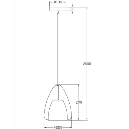 Fabas Luce 3673-40-125 - Lühter BRITTON 1xE27/40W/230V kuldne