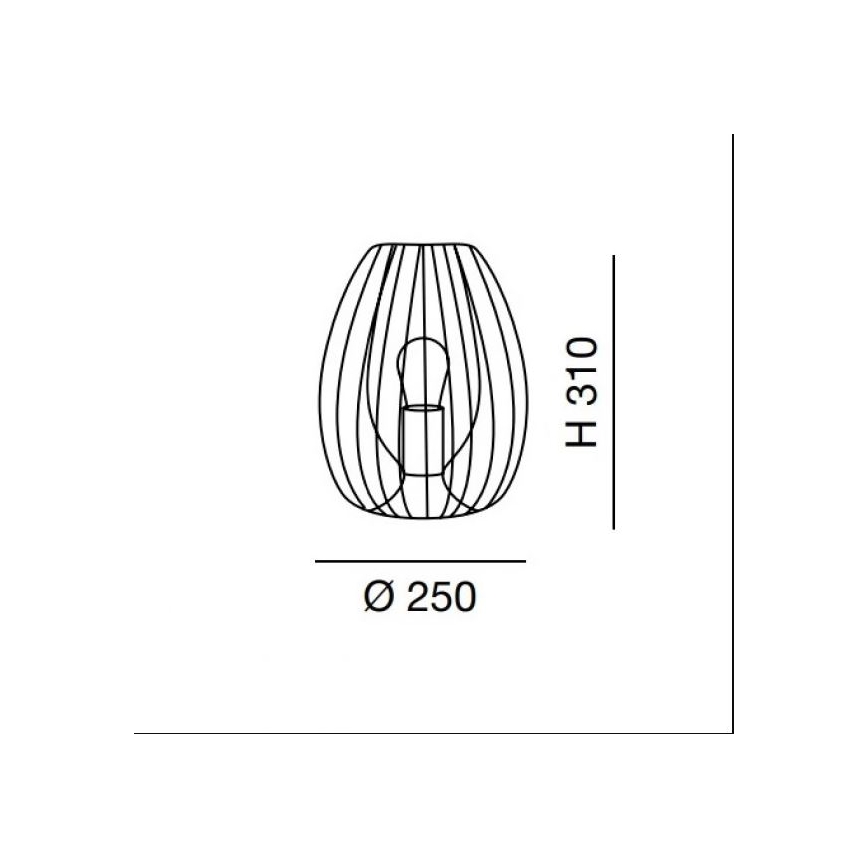 Fabas Luce 3677-34-101 - Laualamp CAMP 1xE27/40W/230V must