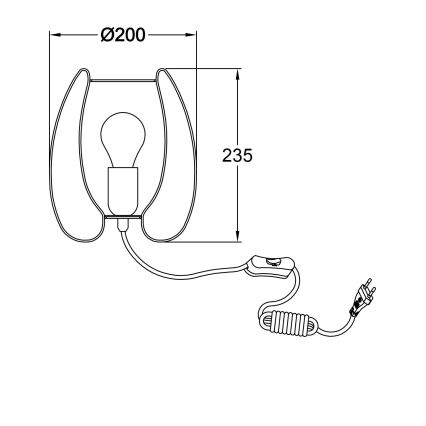 Fabas Luce 3677-34-101 - Laualamp CAMP 1xE27/40W/230V must