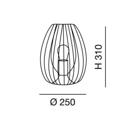 Fabas Luce 3677-34-102 - Laualamp CAMP 1xE27/40W/230V valge