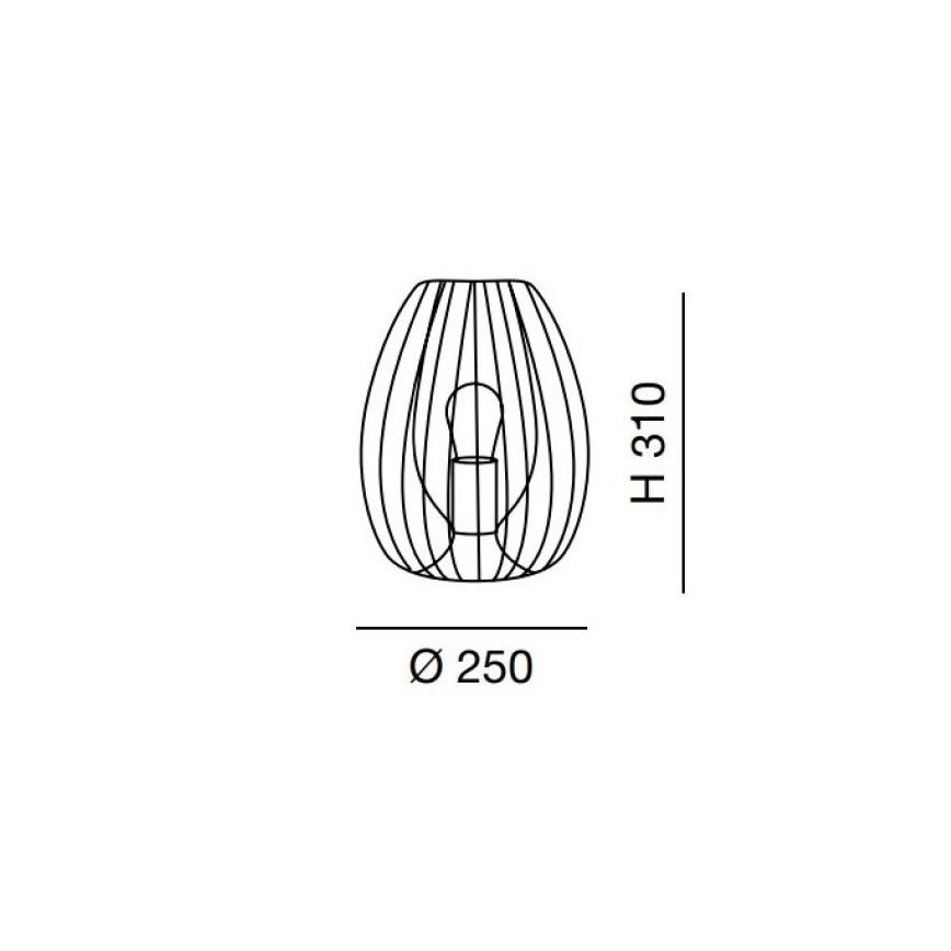 Fabas Luce 3677-34-102 - Laualamp CAMP 1xE27/40W/230V valge