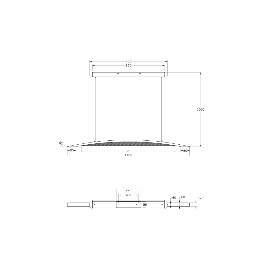 Fabas Luce 3697-40-102 - LED Hämardatav lühter CORDOBA LED/36W/230V valge/puit