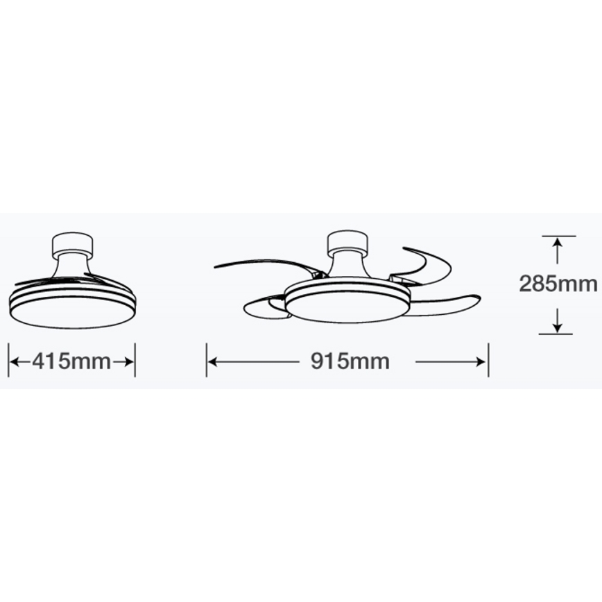FANAWAY 210664 - LED Hämardatav laeventilaator ORBIT LED/25W/230V beež/valge + kaugjuhtimispult